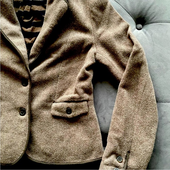 Quicksilver herringbone tweed wool blazer - Picture 4 of 12